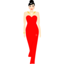 download Red Dress clipart image with 0 hue color