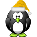 download Santa Penguin clipart image with 45 hue color