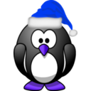 download Santa Penguin clipart image with 225 hue color