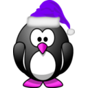 download Santa Penguin clipart image with 270 hue color