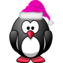 download Santa Penguin clipart image with 315 hue color