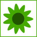 download Eco Green Flower Icon clipart image with 0 hue color