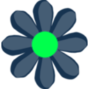 download Green Flower clipart image with 90 hue color