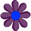 download Green Flower clipart image with 180 hue color