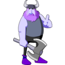 download Viking Warning clipart image with 225 hue color