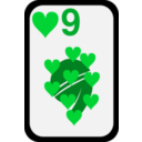 download Nine Of Hearts clipart image with 135 hue color