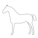 download Simple Horse clipart image with 90 hue color