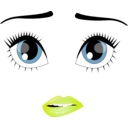 download Pretty Sad Girl Smiley Emoticon clipart image with 90 hue color