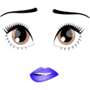 download Pretty Sad Girl Smiley Emoticon clipart image with 270 hue color