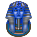 download Golden Mask Tutanchamun clipart image with 180 hue color