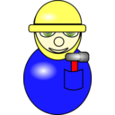 download Construction Worker clipart image with 0 hue color