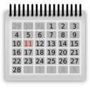 download Calendar clipart image with 0 hue color