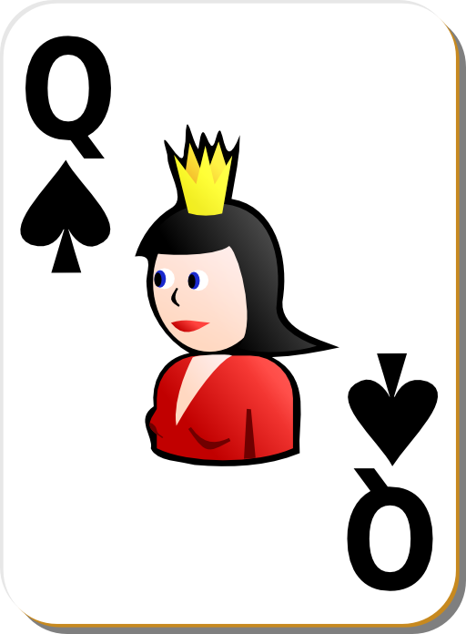 White Deck Queen Of Spades