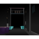 download Dark Alley clipart image with 180 hue color
