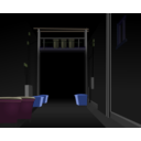 download Dark Alley clipart image with 225 hue color