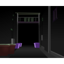 download Dark Alley clipart image with 270 hue color