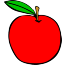 download Simple Fruit Apple clipart image with 0 hue color