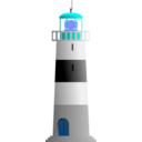 download Lighthouse clipart image with 180 hue color