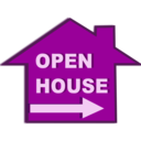 download Open House Icon clipart image with 180 hue color