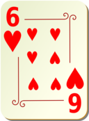 Ornamental Deck 6 Of Hearts