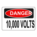 download Danger 10 000 Volts clipart image with 0 hue color