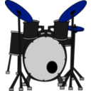download Drums clipart image with 180 hue color