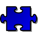 download Blue Jigsaw Piece 02 clipart image with 0 hue color