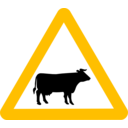 download Roadsign Cattle clipart image with 45 hue color