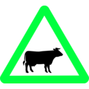 download Roadsign Cattle clipart image with 135 hue color