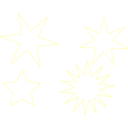 download Stars clipart image with 180 hue color