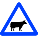 download Roadsign Cattle clipart image with 225 hue color