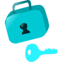 download Lock And Key clipart image with 135 hue color
