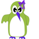 download Cute Green Bird clipart image with 270 hue color