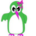download Cute Green Bird clipart image with 315 hue color