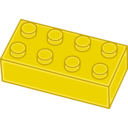 download Yellow Lego Brick clipart image with 0 hue color