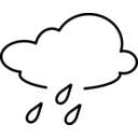 download Rainy Outline clipart image with 180 hue color