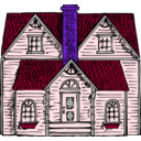 download Victorian House clipart image with 270 hue color