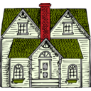 download Victorian House clipart image with 0 hue color