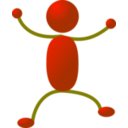 download Stickman 03 clipart image with 180 hue color