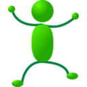 download Stickman 03 clipart image with 270 hue color