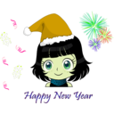 download Happy New Year Smiley Emoticon clipart image with 45 hue color