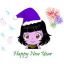 download Happy New Year Smiley Emoticon clipart image with 270 hue color