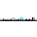 download London Skyline 2 0 clipart image with 135 hue color