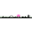 download London Skyline 2 0 clipart image with 270 hue color