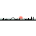 download London Skyline 2 0 clipart image with 315 hue color