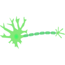 download Single Neuron clipart image with 90 hue color