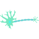 download Single Neuron clipart image with 135 hue color