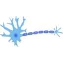 download Single Neuron clipart image with 180 hue color