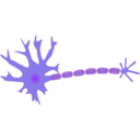download Single Neuron clipart image with 225 hue color