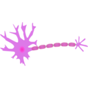 download Single Neuron clipart image with 270 hue color